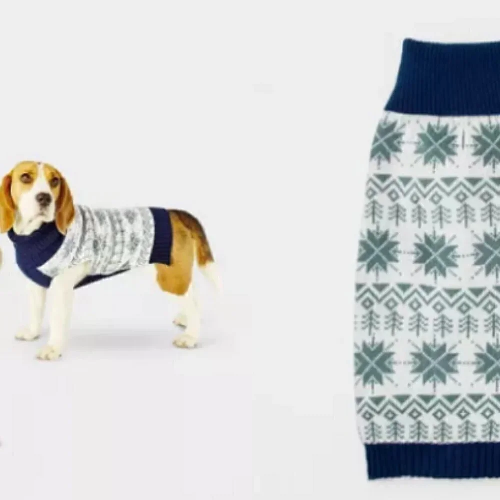 Target Pet Snowflake Dog & Cat Sweater| Wondershop Pull On Turtle Neck NWOT